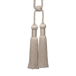 Linen Double Tassel Curtain Tieback