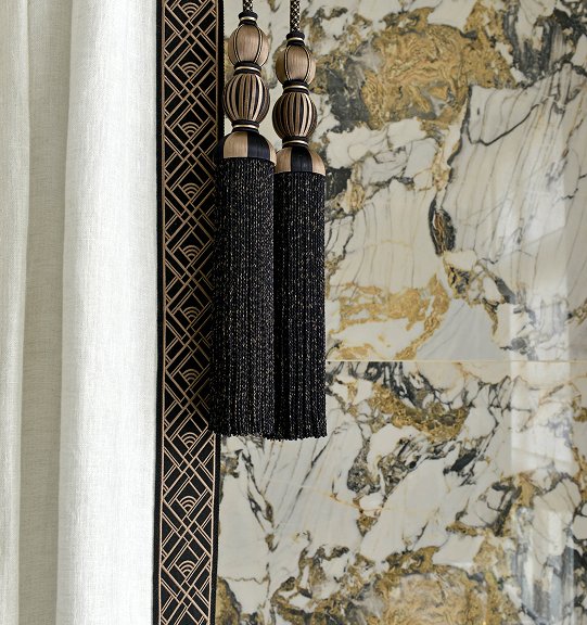 Braided Cotton Single Tassel Curtain Tieback